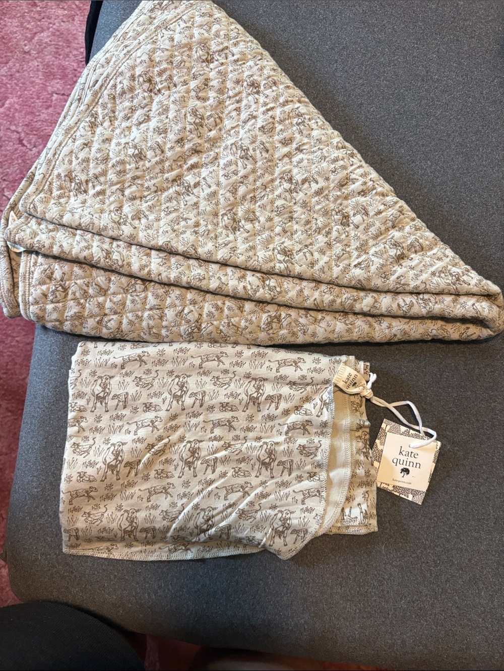kate quinn cow pasture play mat and swaddle - Picture 2 of 5
